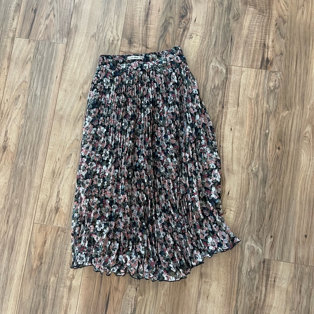 Abercrombie Floral Midi Skirt